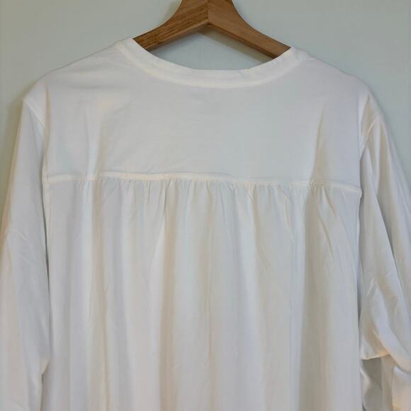 Lands End Womens Long Sleeve Jersey A Line Tunic Size 2X Pocket button Front - Picture 4 of 11